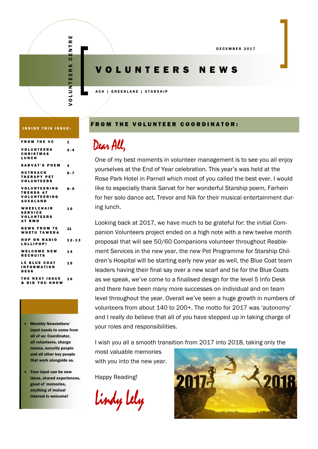 Volunteers News
