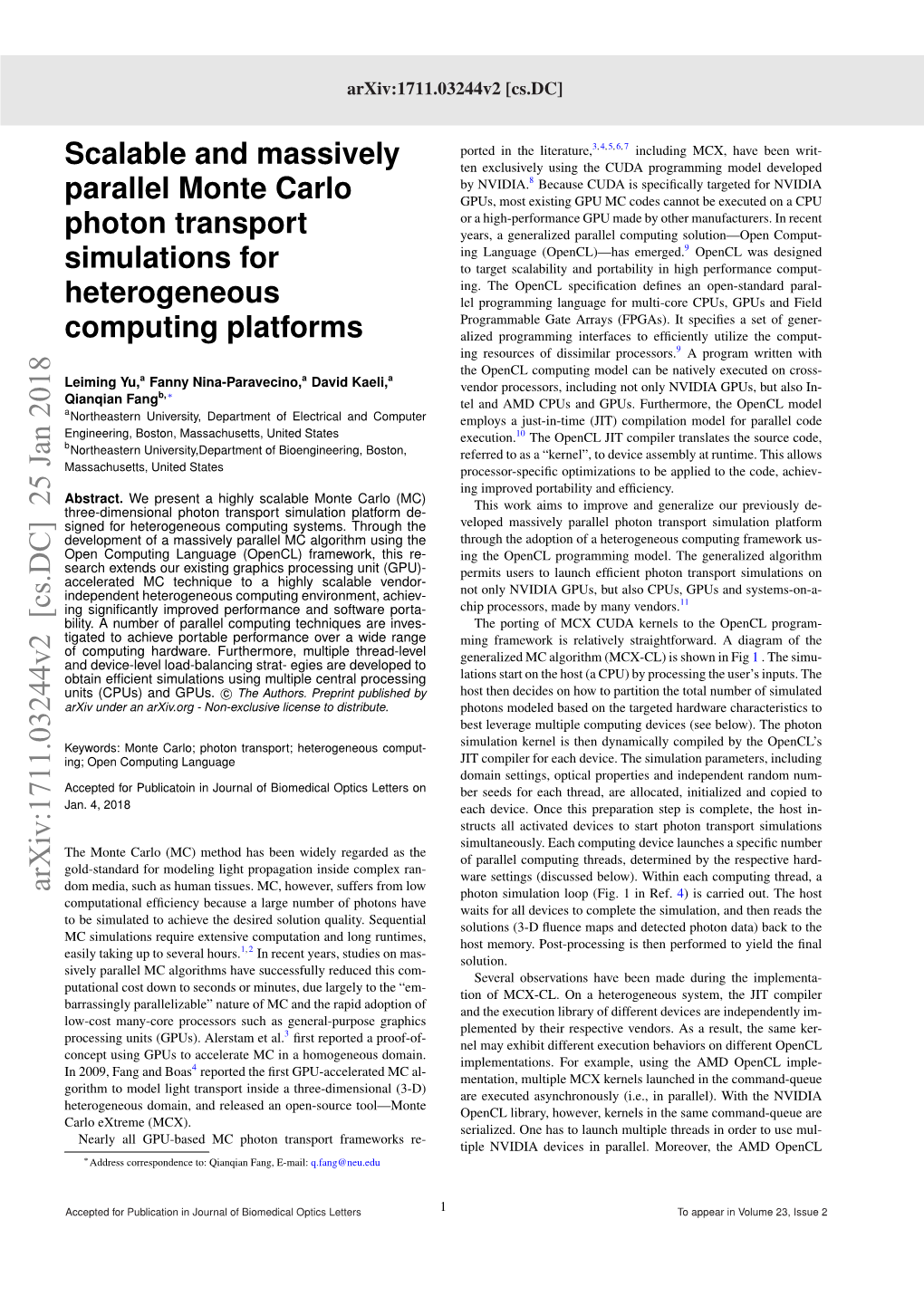 Scalable and Massively Parallel Monte Carlo Photon Transport