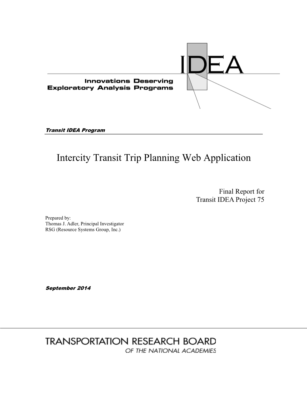 Intercity Transit Trip Planning Web Application