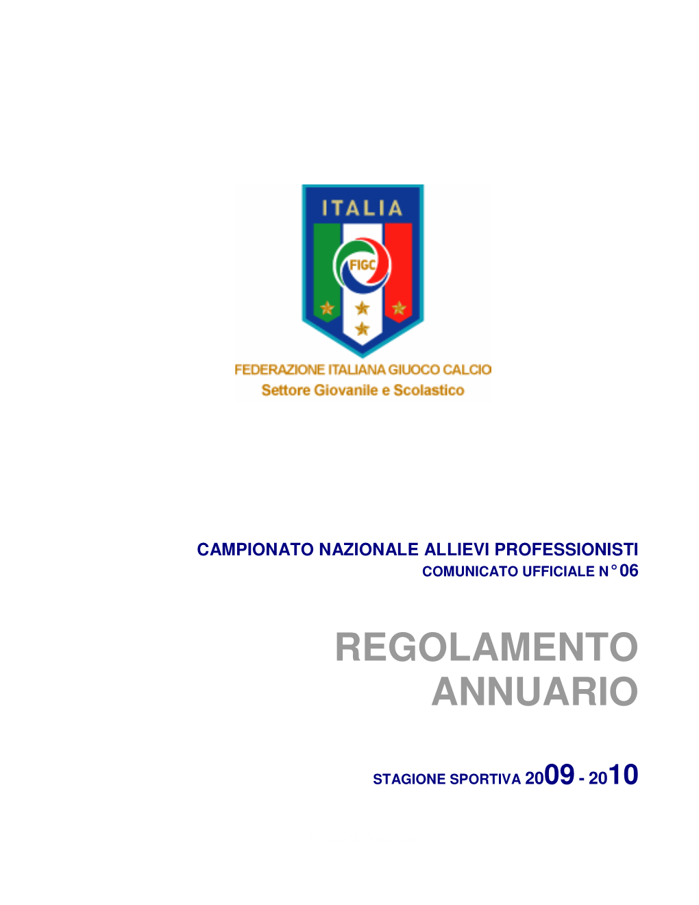 Regolamento Annuario