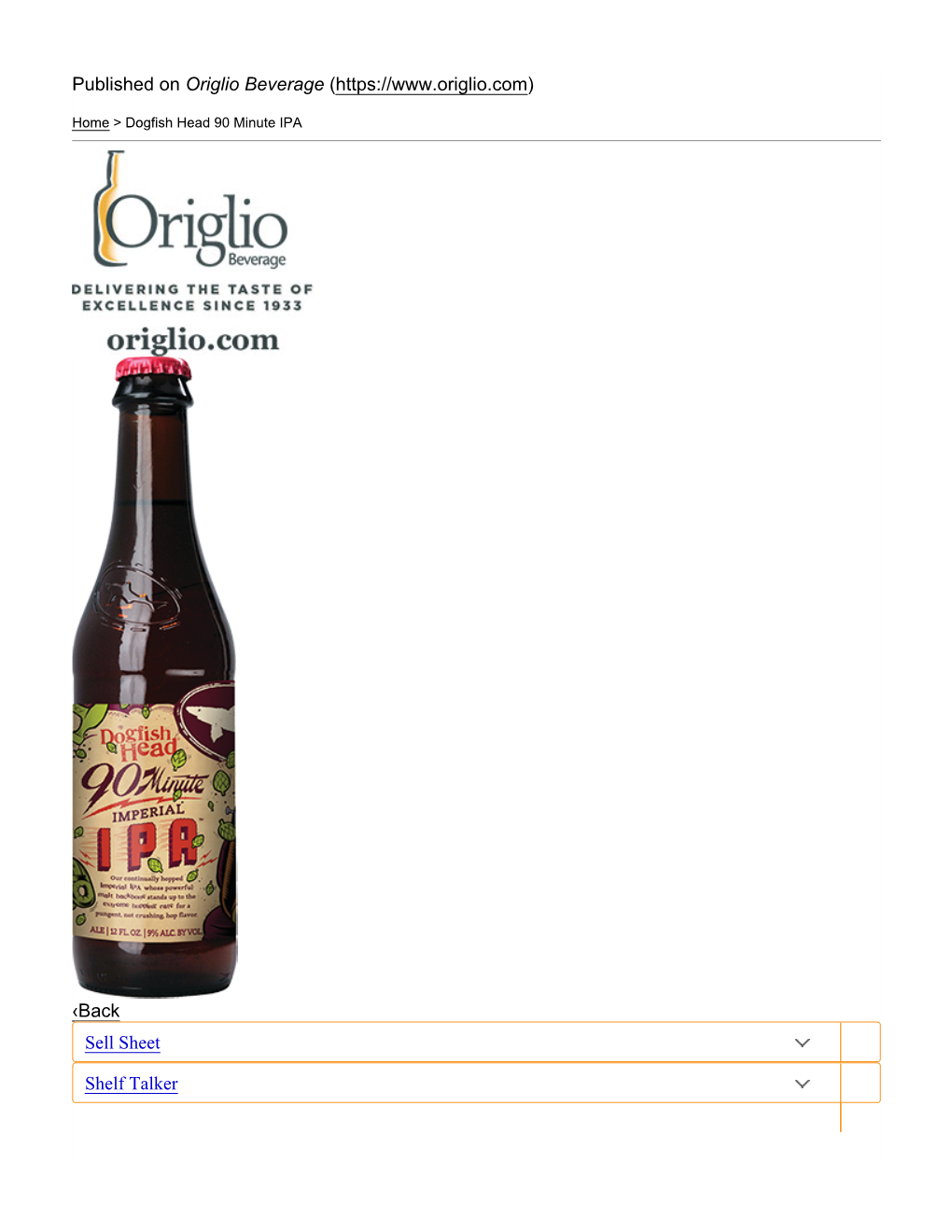 Dogfish Head 90 Minute IPA