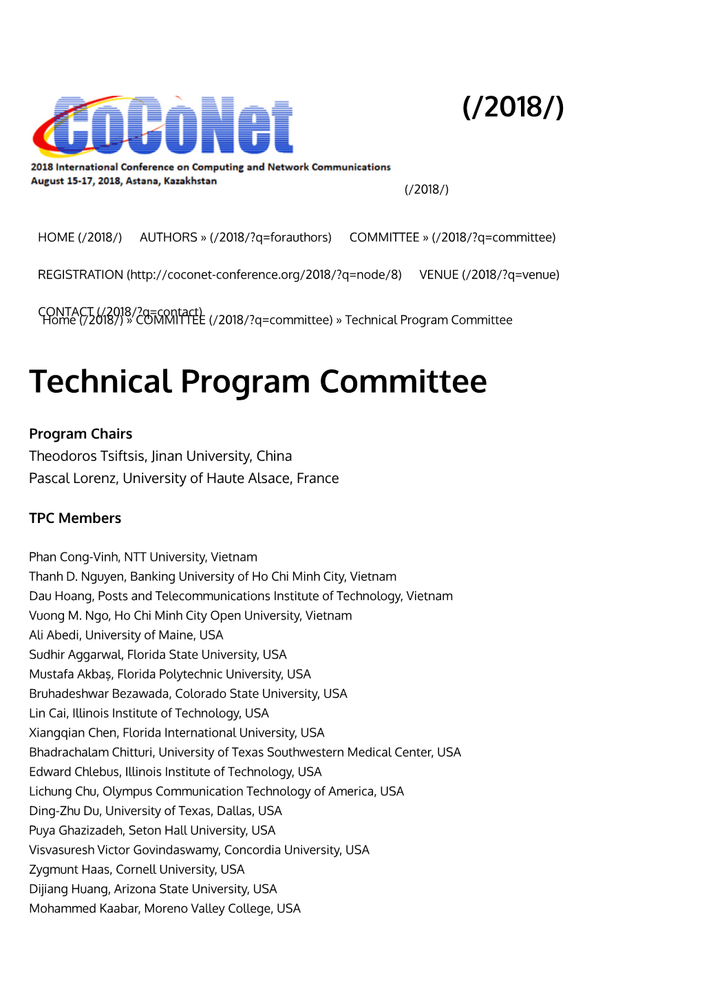 Technical Program Committee