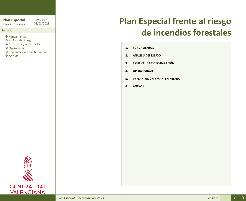 Plan Especial Frente Al Riesgo De Incendios Forestales (PEIF) En Su Ámbito Territorial