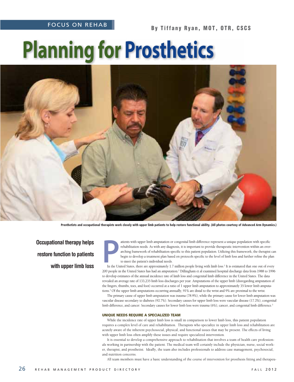 Planning for Prosthetics