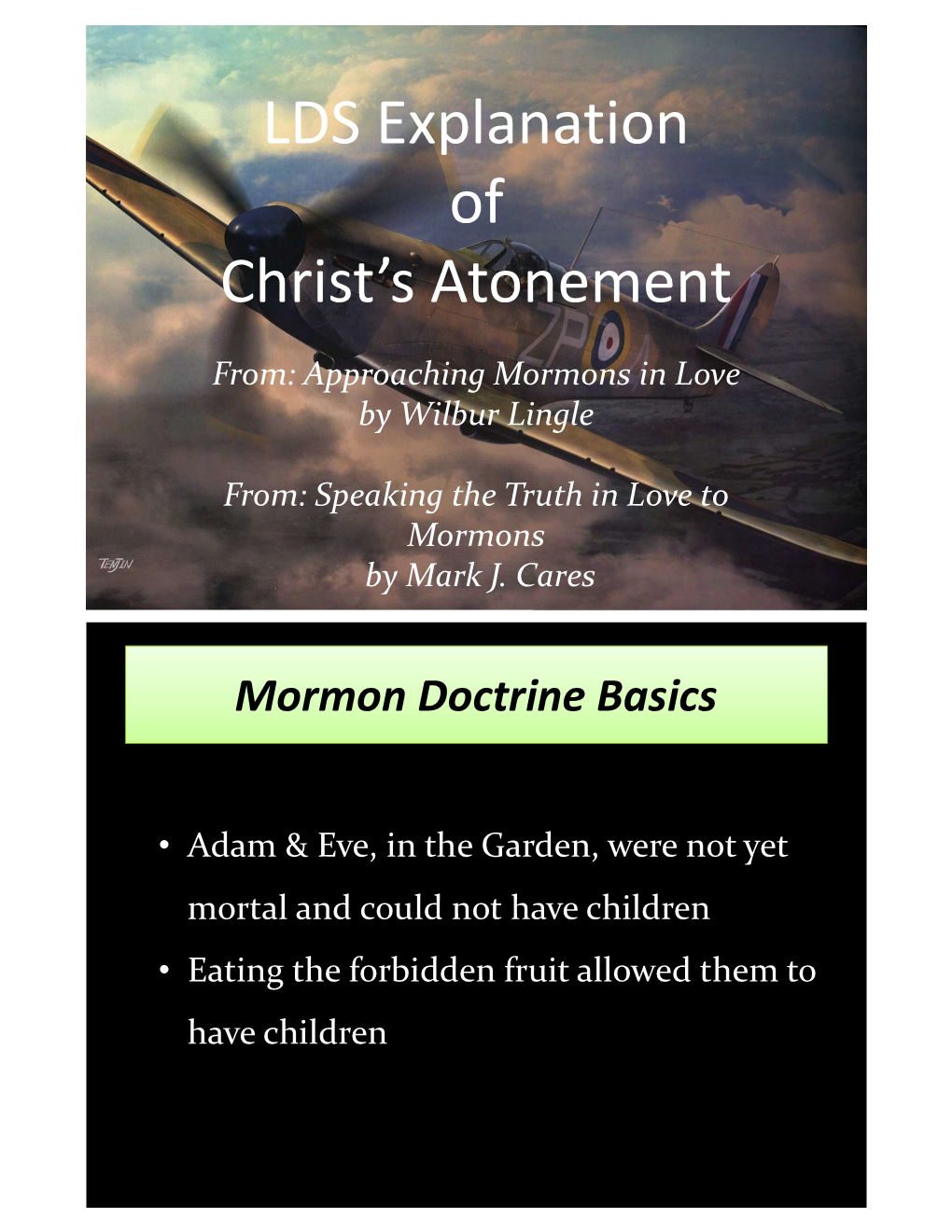 LDS Explanation of Christ's Atonement