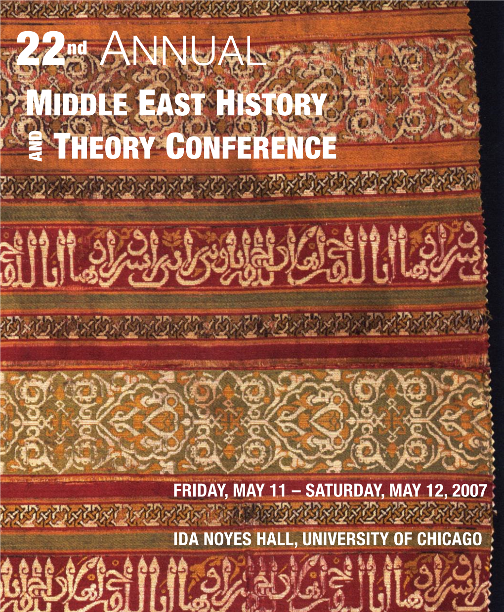 22Nd ANNUAL MIDDLE EAST HISTORY