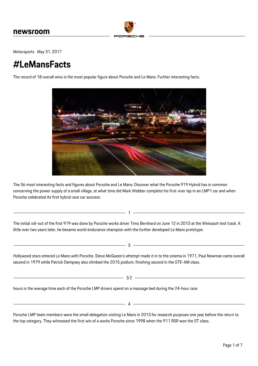 Lemansfacts the Record of 18 Overall Wins Is the Most Popular Figure About Porsche and Le Mans