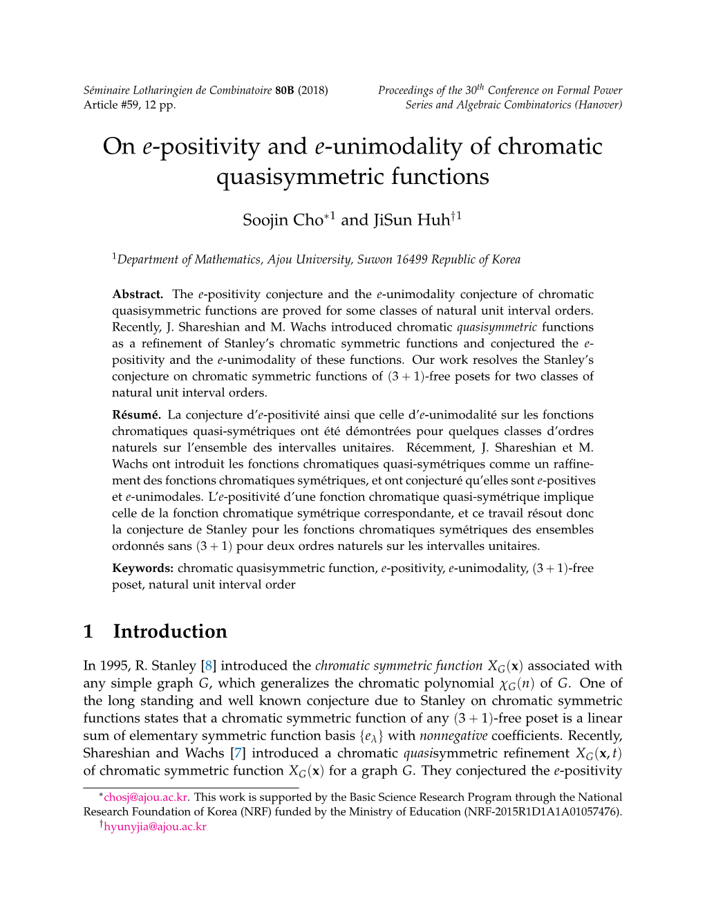 On E-Positivity and E-Unimodality of Chromatic Quasisymmetric Functions