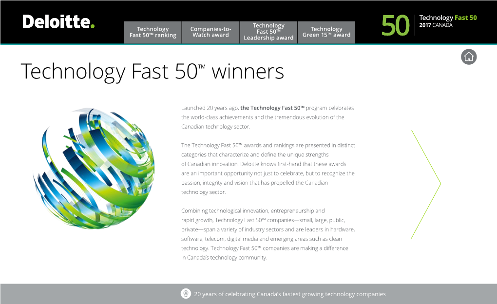 Technology Fast 50™ Winners