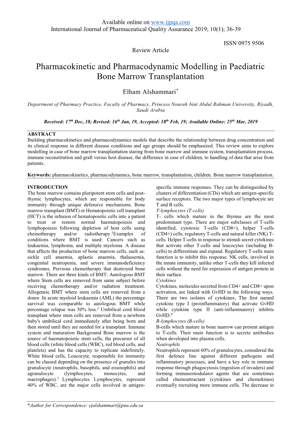 Pharmacokinetic and Pharmacodynamic Modelling in Paediatric Bone Marrow Transplantation