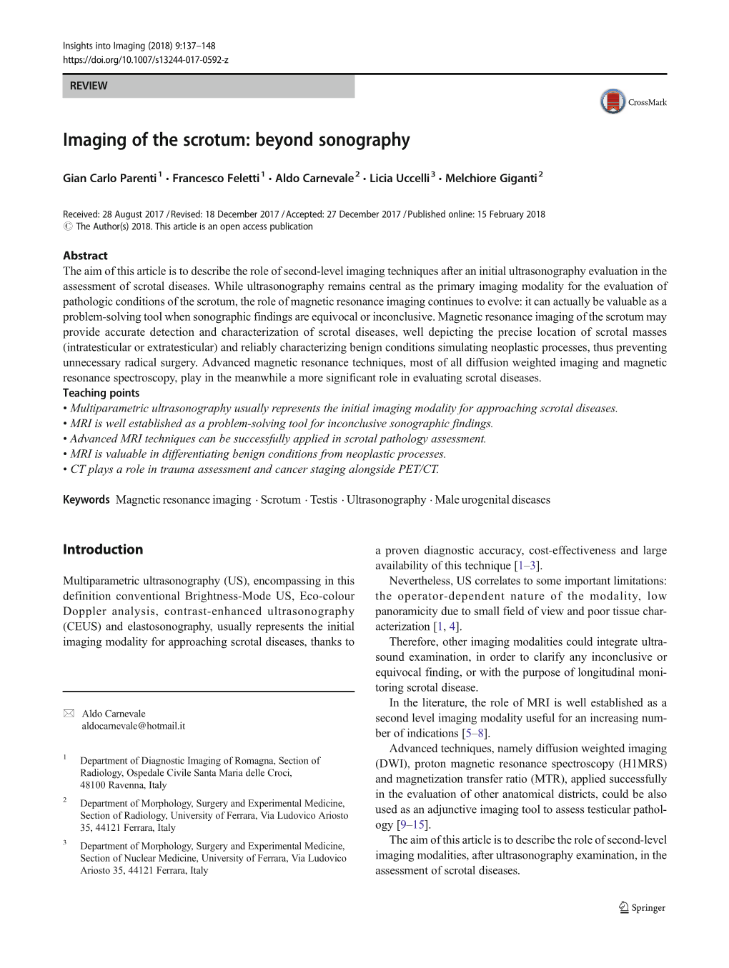 Imaging of the Scrotum: Beyond Sonography