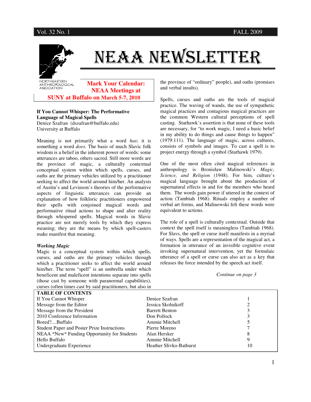Neaa Newsletter