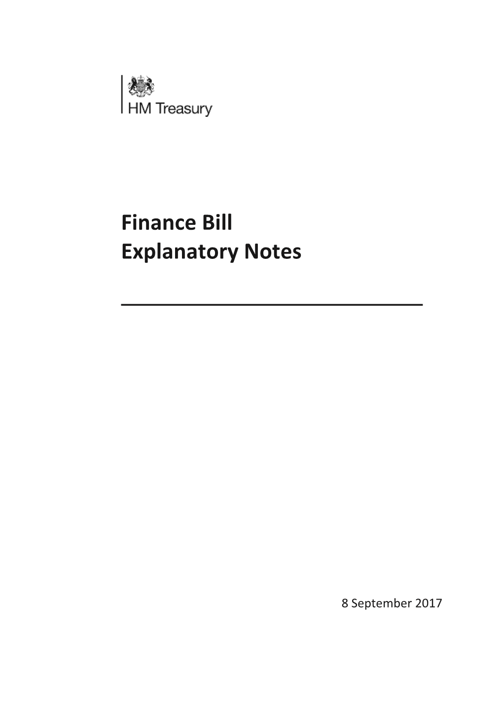Finance Bill: September 2017 Explanatory Notes