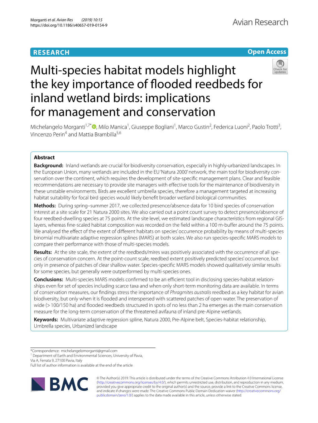 Multi-Species Habitat Models Highlight the Key