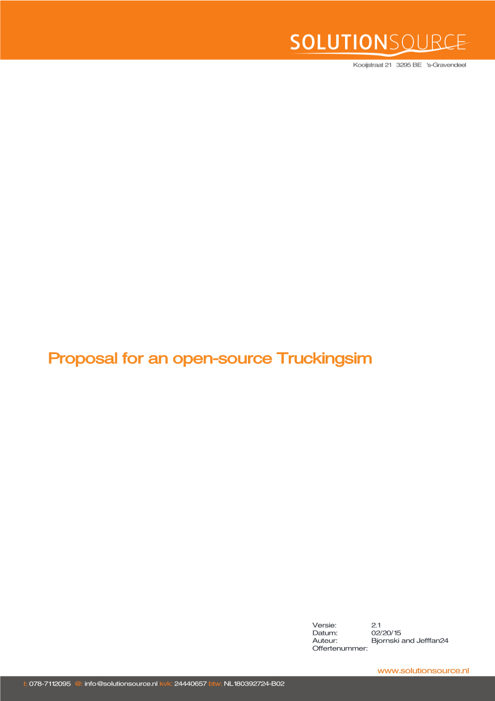 Proposal for an Open-Source Truckingsim