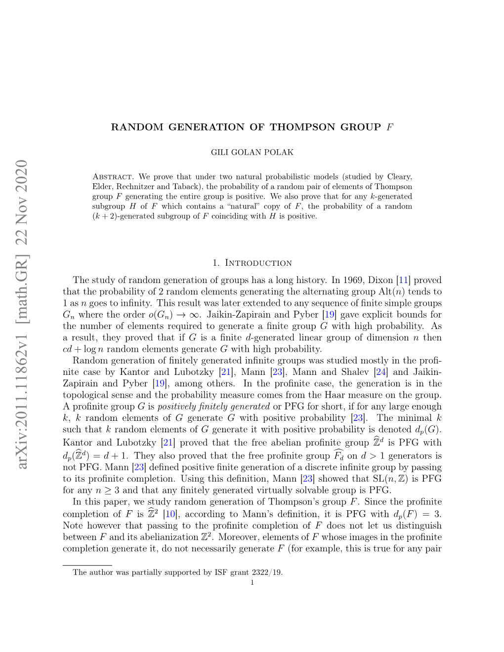 Random Generation of Thompson's Group $ F$