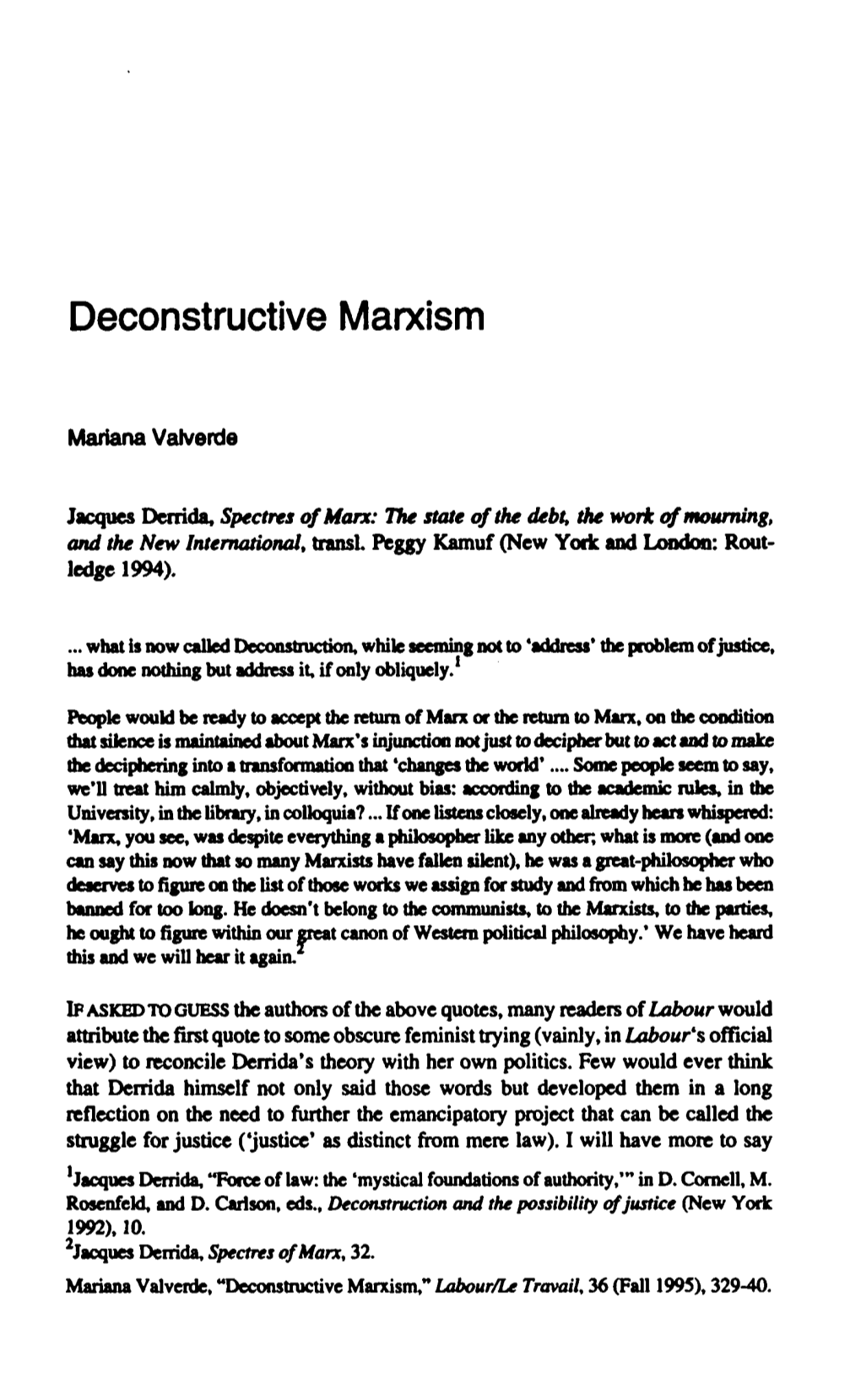 Deconstructive Marxism