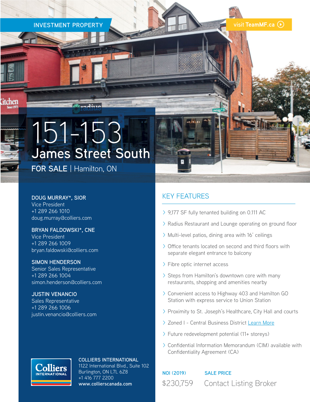 James Street South for SALE | Hamilton, ON