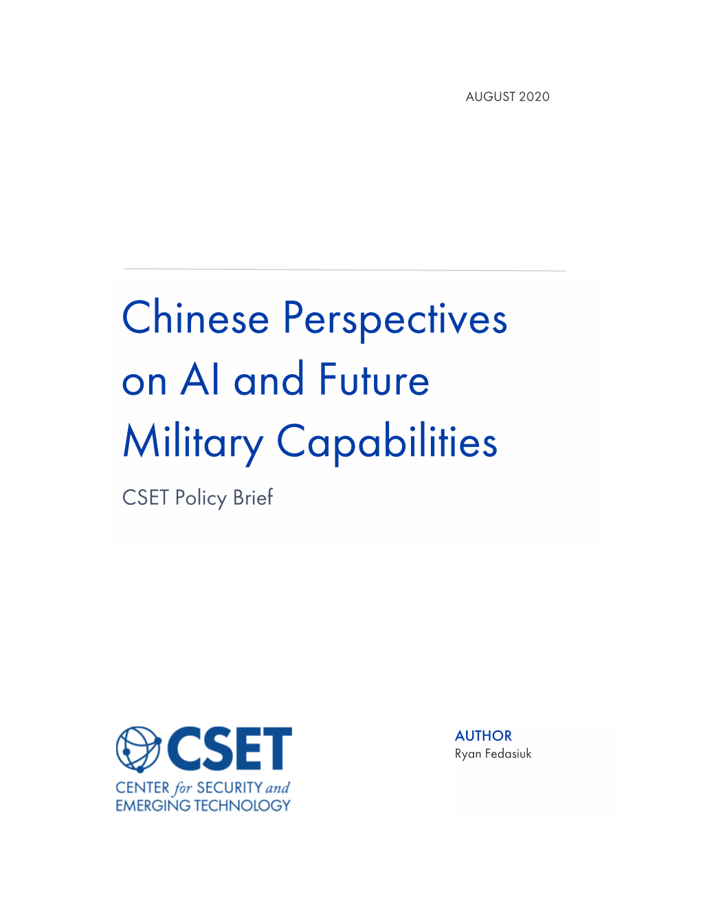 CSET Policy Brief