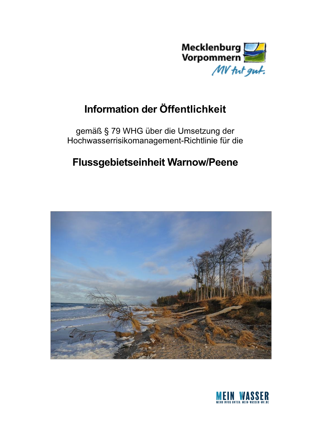 Information Der Öffentlichkeit Flussgebietseinheit Warnow/Peene