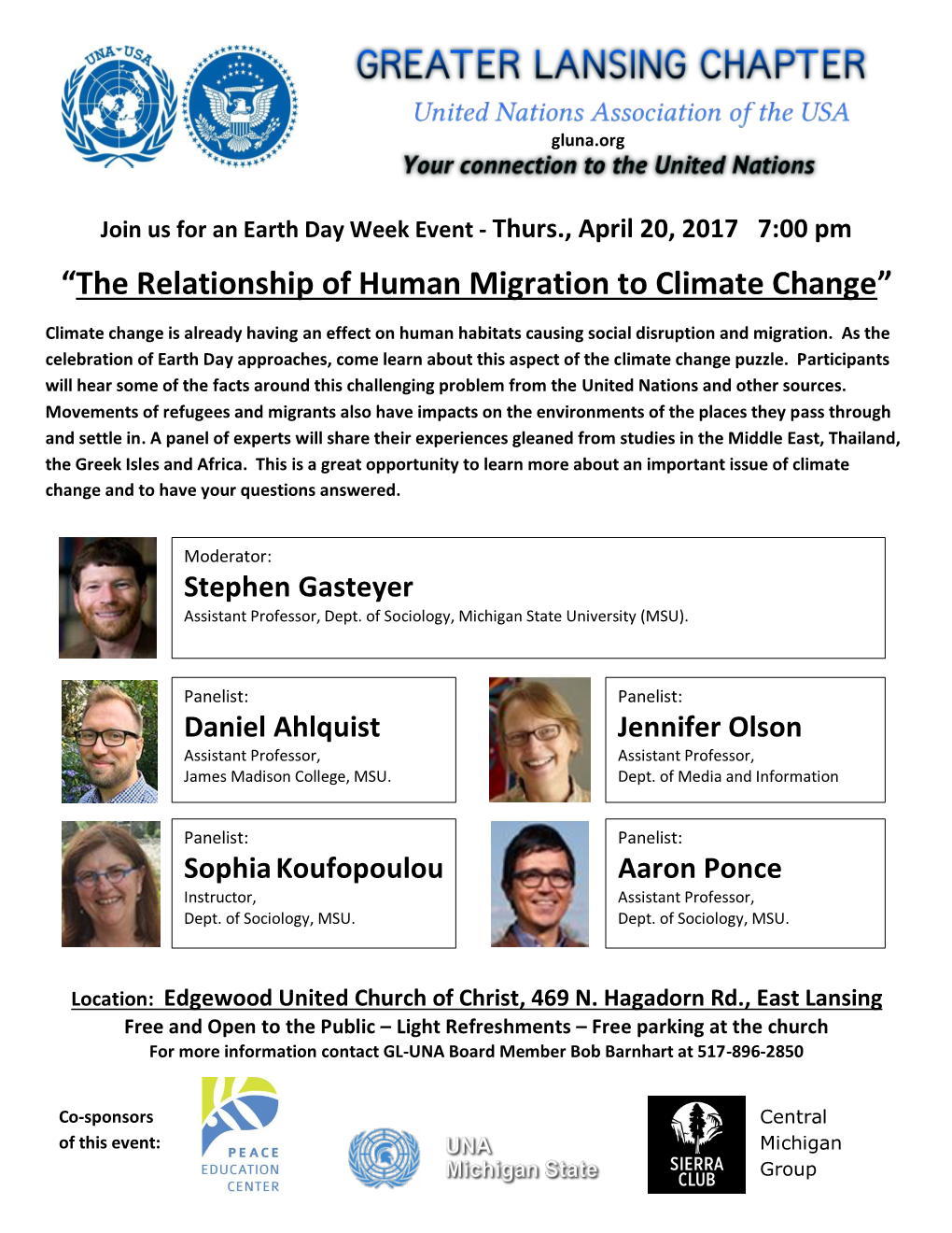 “The Relationship of Human Migration to Climate Change”