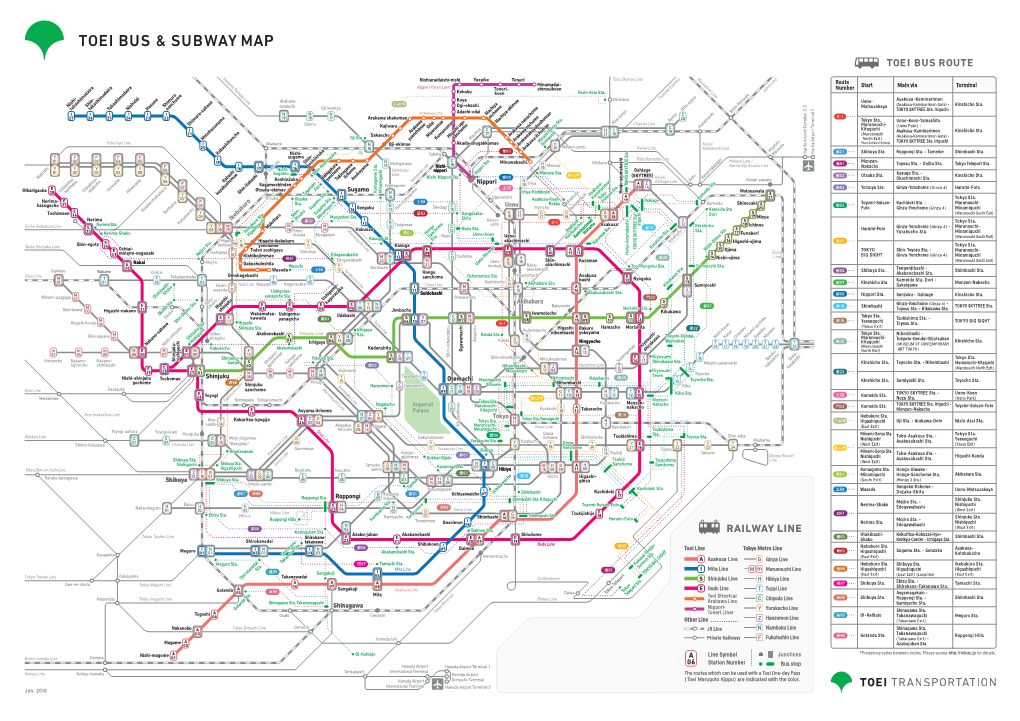 Toei Bus Route Railway Line