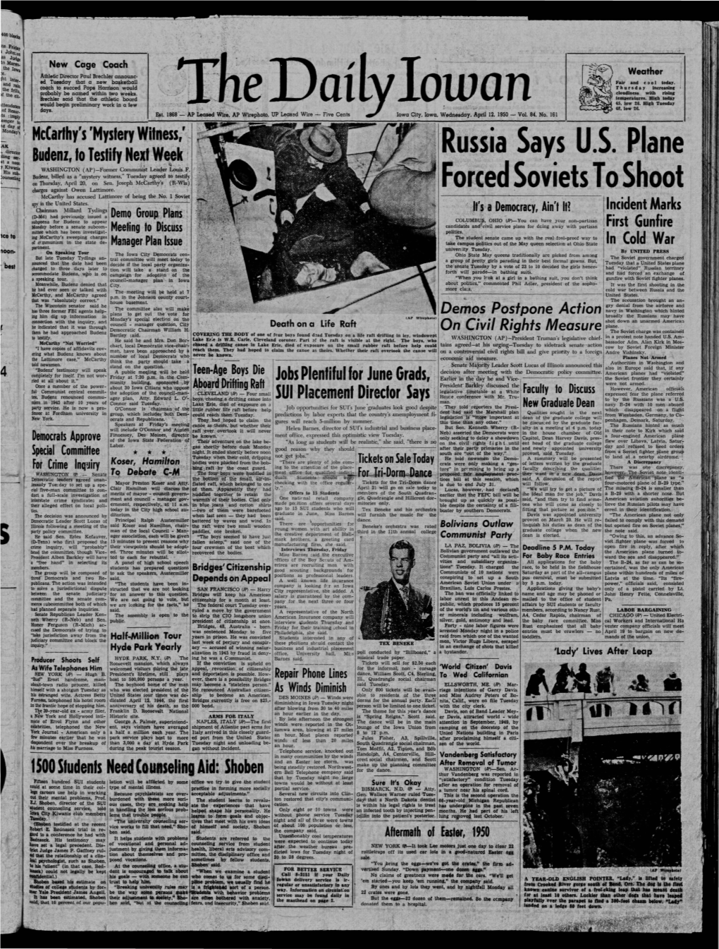 Daily Iowan (Iowa City, Iowa), 1950-04-12