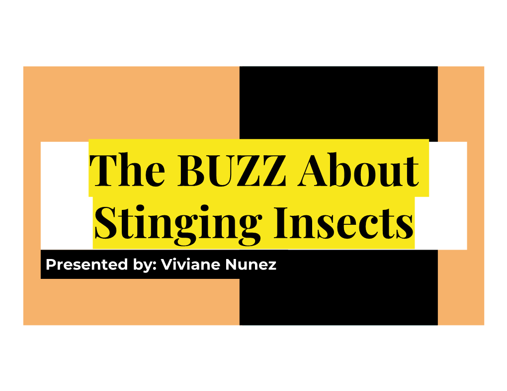 The BUZZ About Stinging Insects Presented By: Viviane Nunez the Spark the Stingthe Ofnest Theby Wild by Justinkenneth O