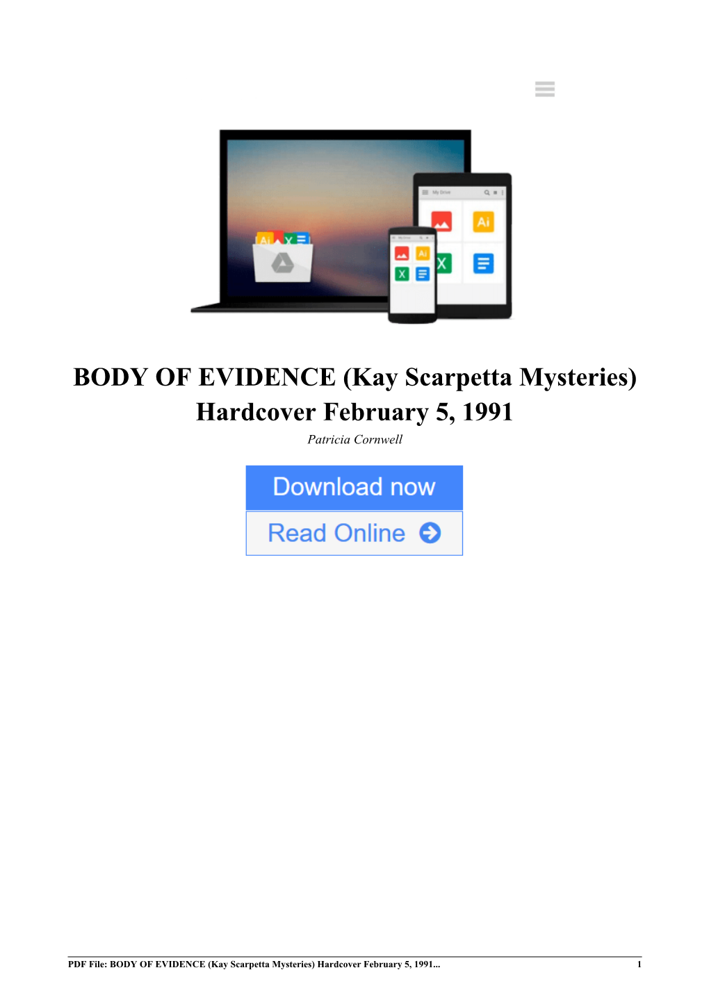 [BOOK]⋙ BODY of EVIDENCE (Kay Scarpetta Mysteries