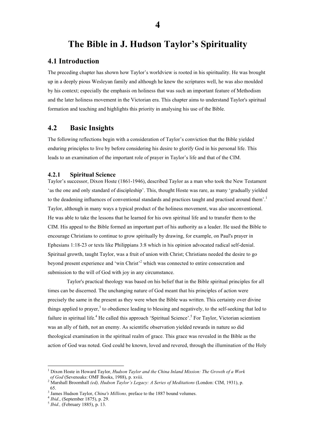 4 the Bible in J. Hudson Taylor's Spirituality