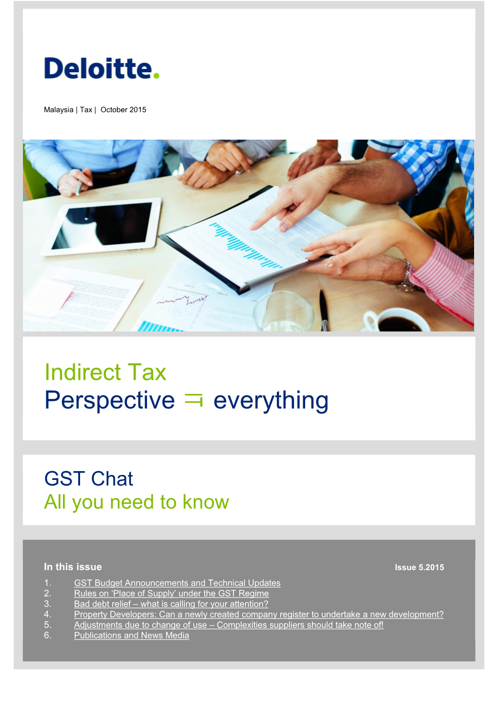 Indirect Tax Perspective Everything