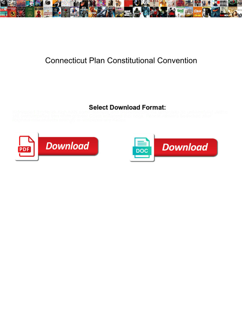 Connecticut Plan Constitutional Convention