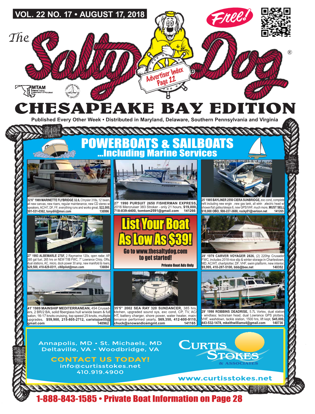 CHESAPEAKE BAY EDITION Published Every Other Week • Distributed in Maryland, Delaware, Southern Pennsylvania and Virginia