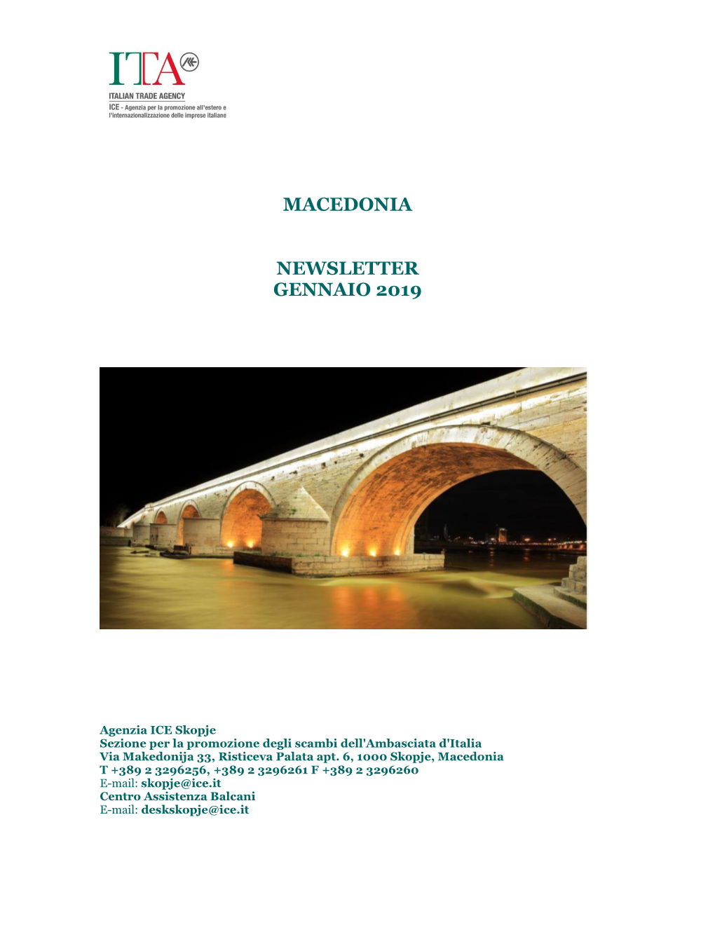 Macedonia Newsletter Gennaio 2019