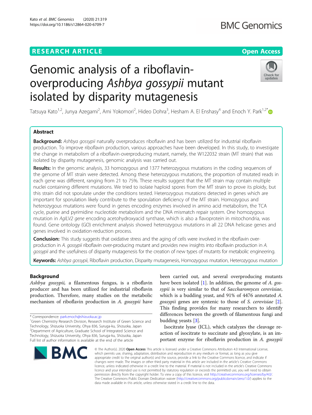 Genomic Analysis of a Riboflavin-Overproducing Ashbya
