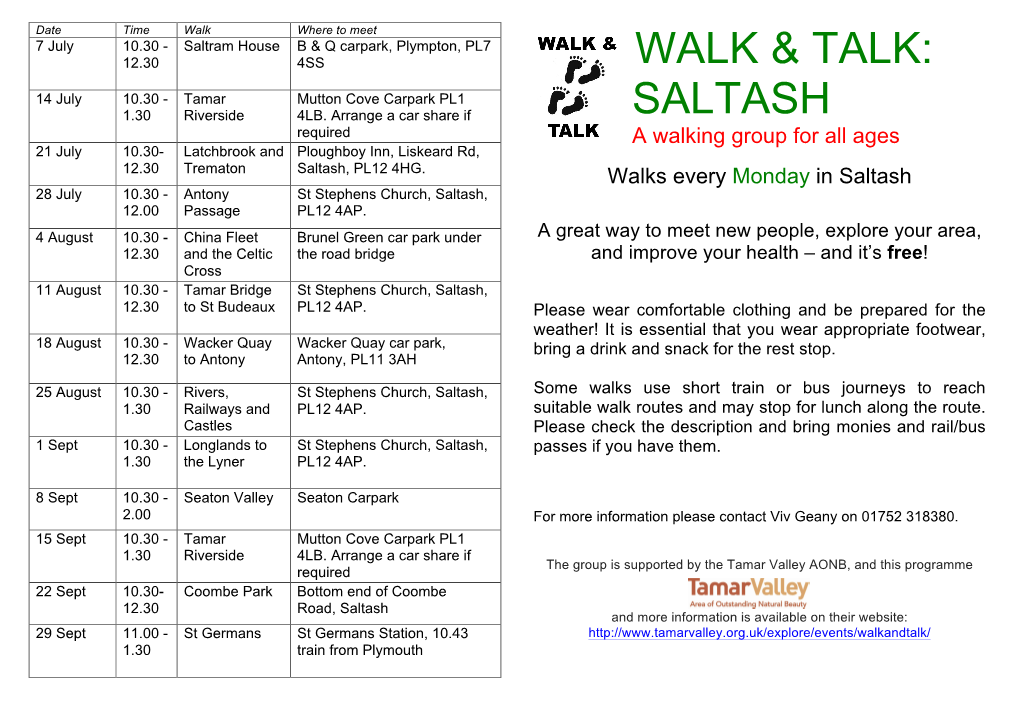 !Walk & Talk: Saltash