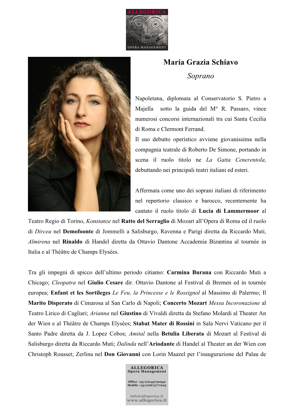 Maria Grazia Schiavo Soprano