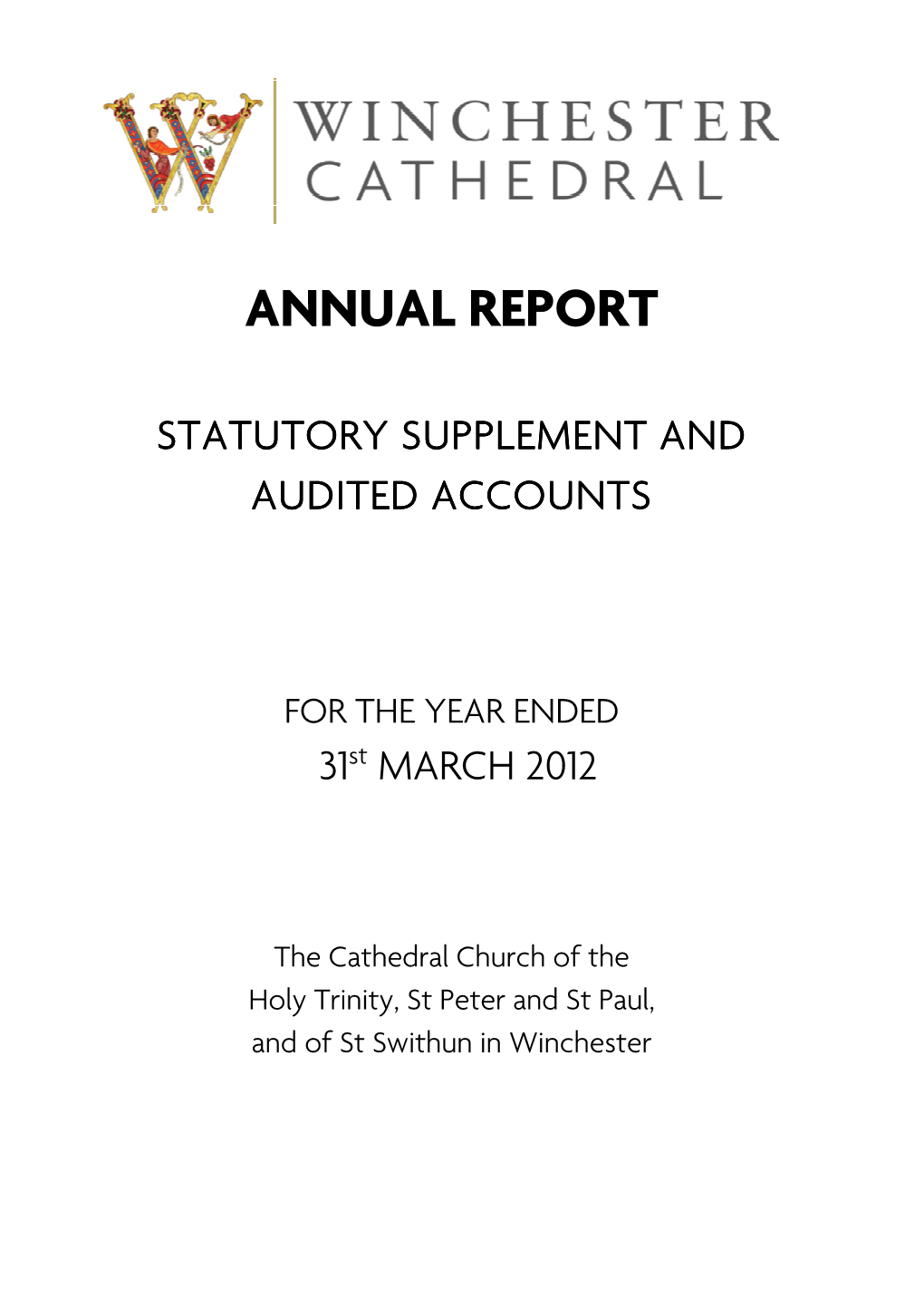 Annual Statutory Report and Annual Accounts 2012