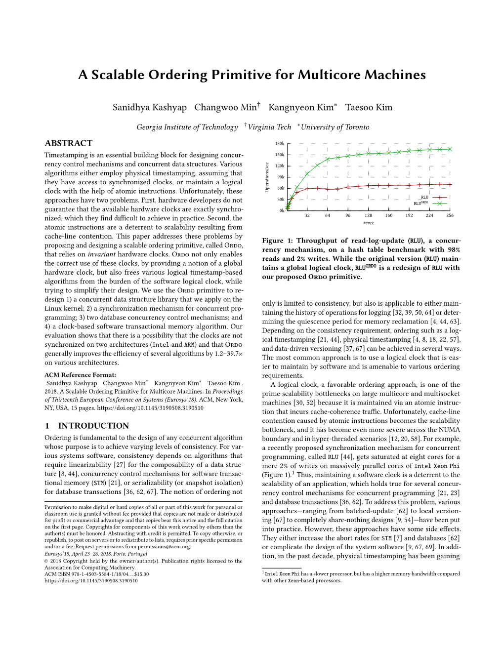 A Scalable Ordering Primitive for Multicore Machines