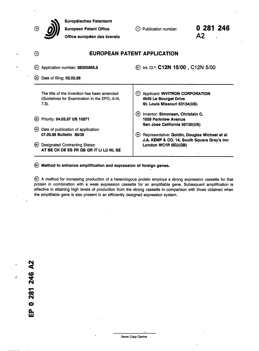 Method to Enhance Amplification and Expression of Foreign Genes