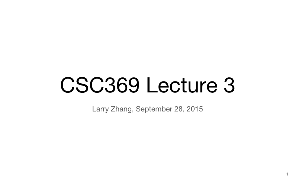 CSC369 Lecture 3