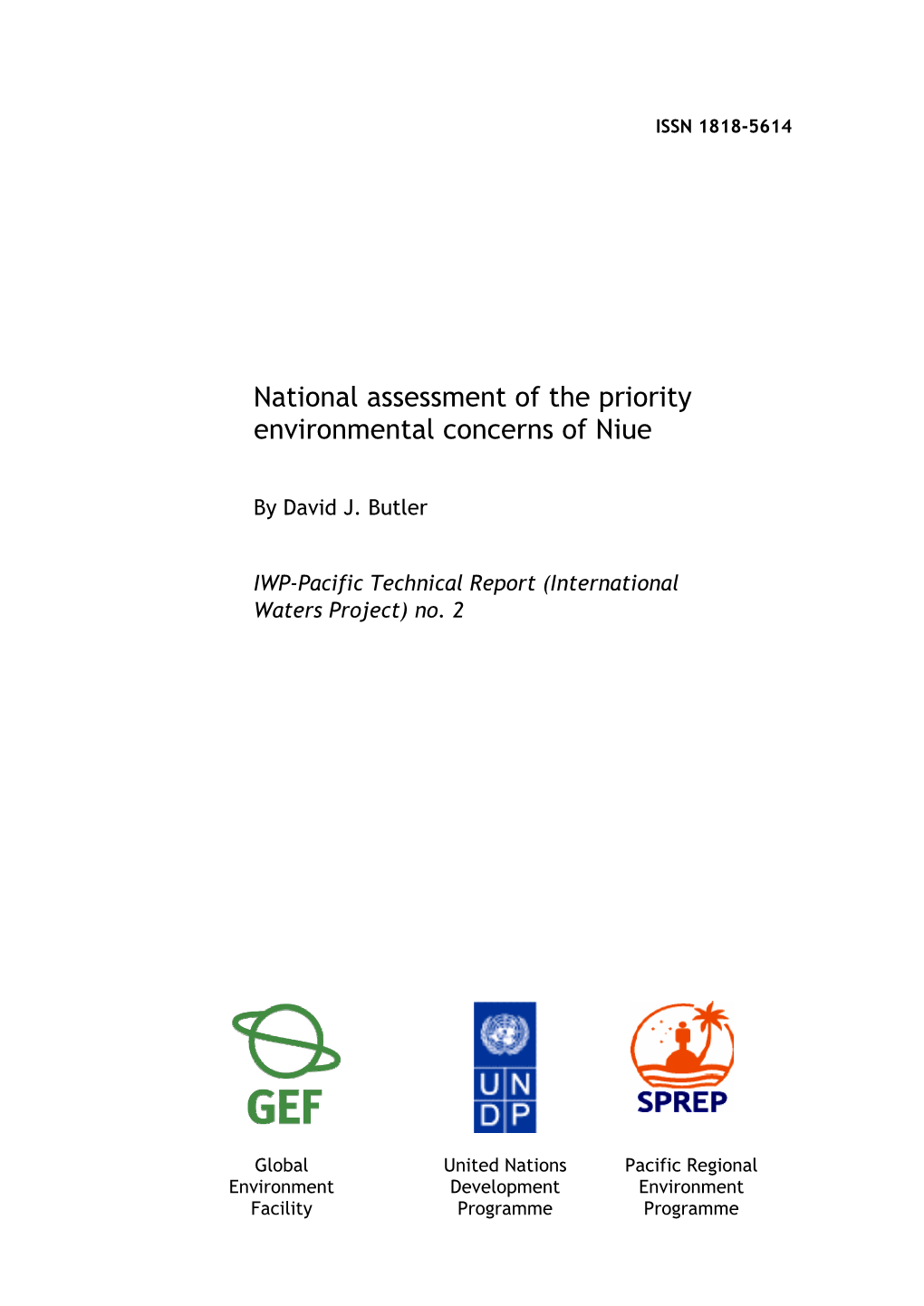 National Assessment of the Priority Environmental Concerns of Niue