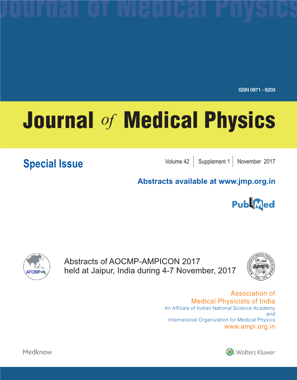 Journal of Medical Physics (Incorporating AMPI Medical Physics Bulletin)