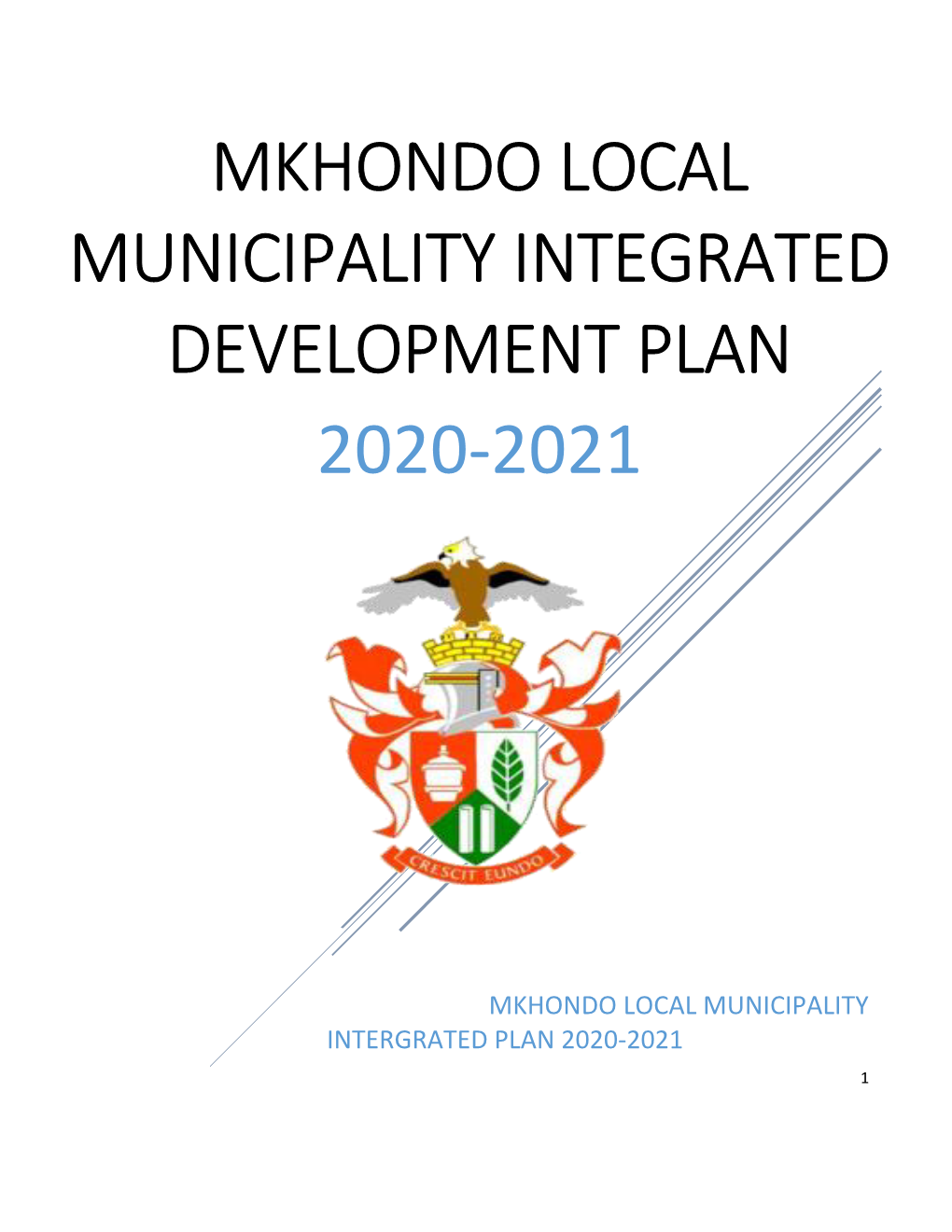 Mkhondo Local Municipality Integrated Development Plan 2020-2021