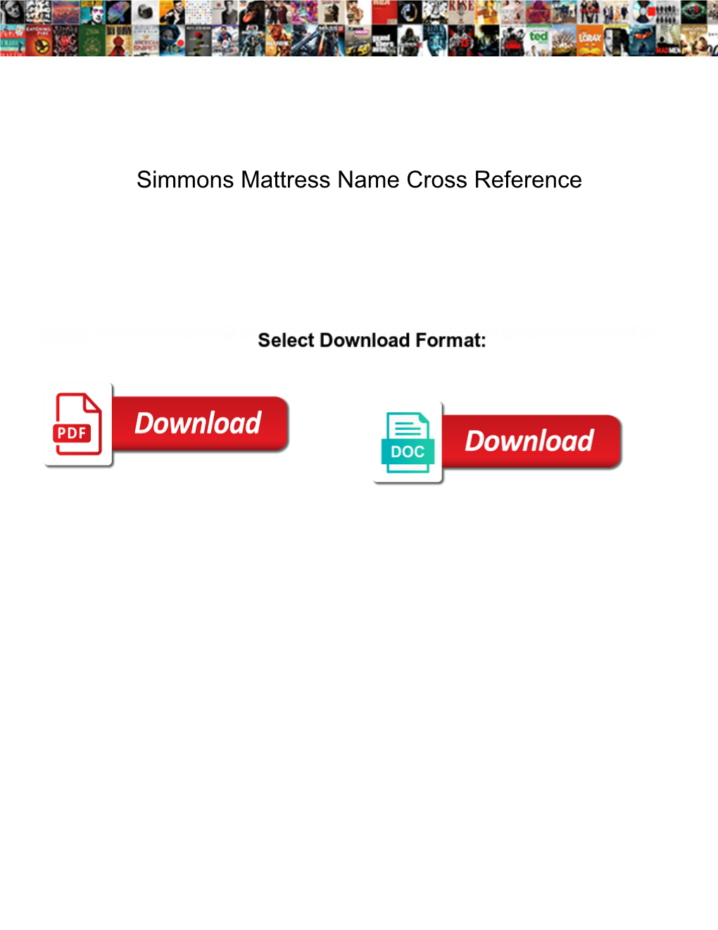 Simmons Mattress Name Cross Reference