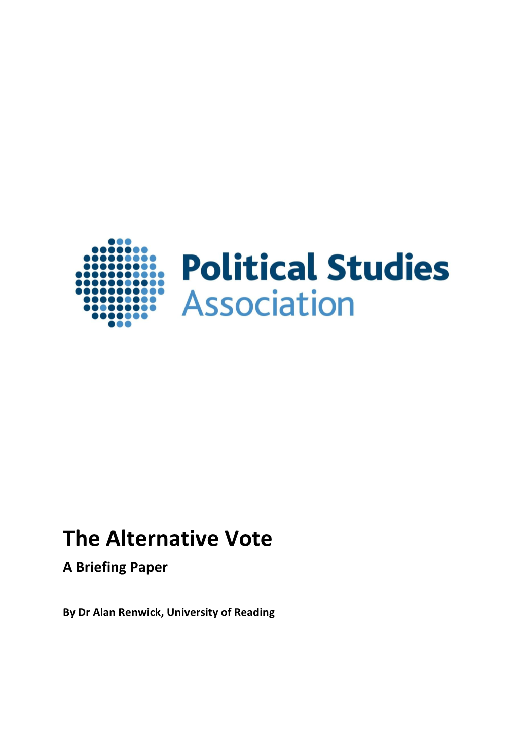 The Alternative Vote Briefing Paper