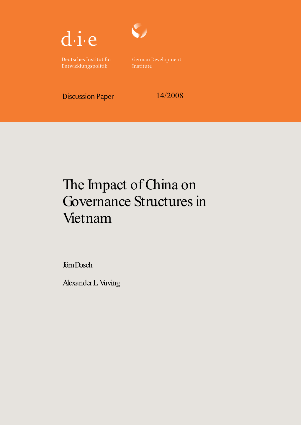 The Impact of China on Governance Structures in Vietnam