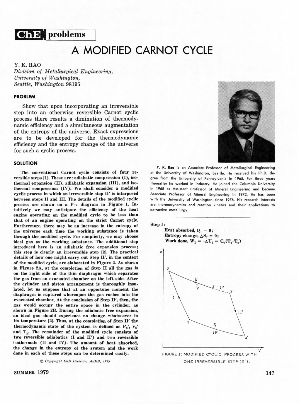 A Modified Carnot Cycle