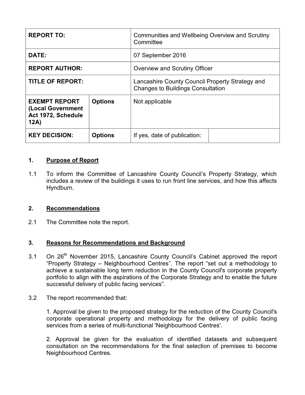 Lancashire County Council Property Strategy Review PDF 374 KB