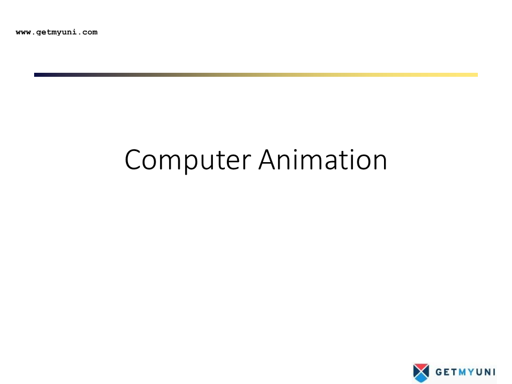 Computer Animation Animation